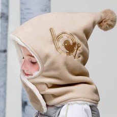 嬰兒抓絨保暖連帽頸套