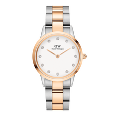 Daniel Wellington 女款 ICONIC LINK LUMINE 水晶裝飾手錶 28mm