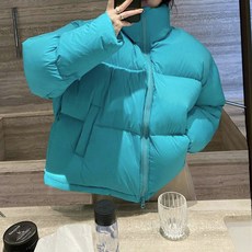 메이첼 여성용 하이넥 루즈핏 숏 다운 패딩 점퍼 04219