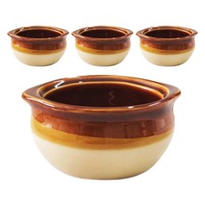 HORECA 蜜罐洋蔥湯碗, 棕色+奶油雙色, 4個