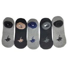 SAMICK SOCKS Beverly Hills Polo Club 男士多功能全毛圈保暖隱形襪 5雙組