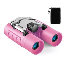 VIEWKON 迷你彩色折疊式40倍望遠鏡 粉紅色+ 專用布質收納盒 隨機出貨 套組, 22mm
