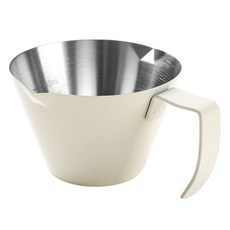 KALDIN 雙流嘴不鏽鋼義式濃縮咖啡杯 110ml, 霧面白色, 1個