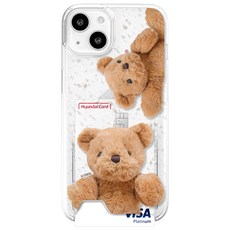 유스픽 이너 카드 포켓 클리어 하드 휴대폰 케이스 프로베이비베어