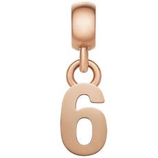 다니엘웰링턴 여성용 NUMBERS CHARM 숫자 6 목걸이 펜던트 + 케이스 세트