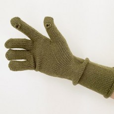 다주드 스마트폰 터치 핑거 홀 울 니트 롱 장갑