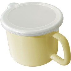 HAKOYA 感應爐適用琺瑯圓形單柄手握鍋, 黃色, 15cm, 1個