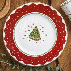 PROUNA 花邊聖誕樹造型盤, 混色, 1個