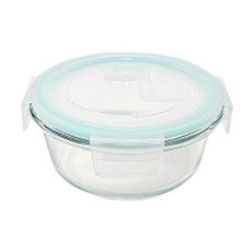슈와츠코리아 내열 유리 나눔 세트 원형 1칸, 1세트, 반찬통(400ml) + 뚜껑