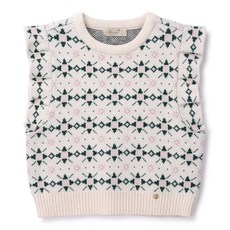 Perimitz 女童款提花荷葉邊針織背心 P2341K46412