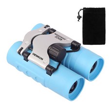 VIEWKON 迷你彩色折疊式40倍望遠鏡 天空藍 + 專用收納盒套組, 22mm