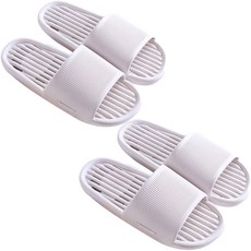 THE ZAKKA 簡約防滑排水浴室拖鞋, 2個, 白色