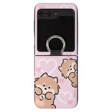 유스픽 디자인 카드2장수납 마그네틱 카드포켓 휴대폰 케이스 왕왕귀여워발라당