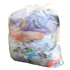 Ever Green Pack公寓分類回收再利用垃圾袋平版手提打孔塑膠袋 200L, 50個