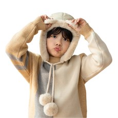 키즈트리 유아용 방한 털 귀달이 모자 DM-139