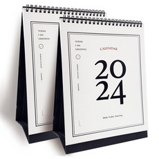 MUNID 經典直式桌上日曆 大型 2023.11~2024.12, 混色, 2個