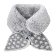 키즈트리 유아용 방한 털 도트 목도리 머플러 WJ-081