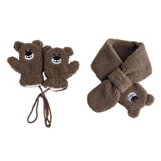 KIZTREE 兒童動物圍巾 + 連指手套套組 WS-001