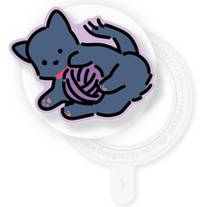 유스픽 디자인 맥세이프 스마트 톡톡 + 후면 마그네틱 링 스티커 세트, 나의작은멍멍이&야옹이 75 베리, 1세트