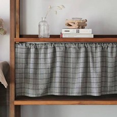 데코토닉 코지 윈도우체크 바란스 커튼