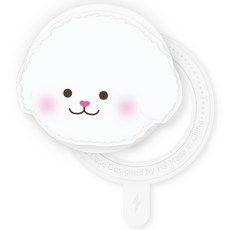 유스픽 디자인 맥세이프 스마트 톡톡 + 후면 마그네틱 링 스티커 세트, 시바숑쓰 100 뽀숑, 1세트