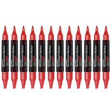 monAmi 109 雙頭油性麥克筆, 12個, 紅色