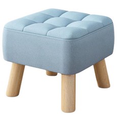 비글썬마켓 패브릭 원목 낮은 미니 의자 26cm, 블루, 1개