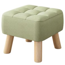 비글썬마켓 패브릭 원목 낮은 미니 의자 26cm, 말차 그린, 1개