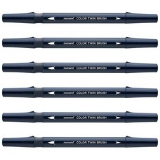 monAmi 彩色雙頭筆, 6個, 黑色