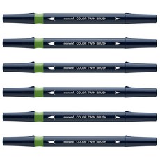 monAmi 彩色雙頭筆, 6個, 橄欖綠