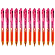 monAmi Flip3 螢光原子筆 0.7mm, 粉橘色, 12個