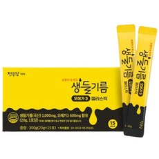 chunwoodang Omega-3 生亞麻籽油果凍棒 15入, 1個, 300g