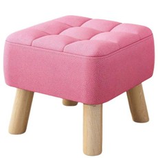비글썬마켓 패브릭 원목 낮은 미니 의자 26cm, 로즈 레드, 1개
