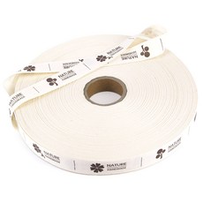 JSTrading 手工捲棉質標籤帶 90m 26, 1個, 自然風