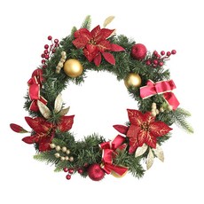 PARTYHAE 裝飾品裝飾花圈 50cm, 1個, 紅色