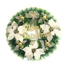 PARTYHAE 松針裝飾花圈 45cm, 1個, 金色