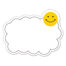 두문 귀여운 도형 자석 화이트보드 스마일