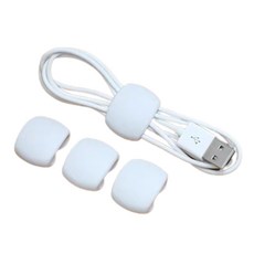 다해유 다이닝 각종 케이블 정리 수납용 권선 버튼, 화이트, 4개