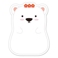 두문 귀여운 도형 화이트보드 곰돌이, 고무자석
