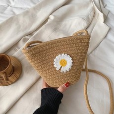 Yeoniland 花朵藤編包, 棕色