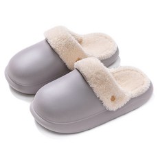 LIFE LANCE EVA防寒刷毛室內拖鞋, 灰色, 1個