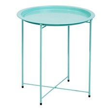 비글썬마켓 접이식 이동 미니 원형 테이블, 애플 민트