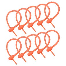 다해유 다이닝 각종 케이블정리에 필수 케이블 잠금 정리기 오렌지, 10개