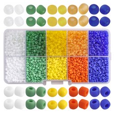 Allode 霧面繽紛色彩 DIY串珠 3mm 5000顆套組, 1套, TYPE 06