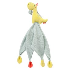 babyFEHN 快樂恐龍毛巾 安撫娃娃, 混合色, 1個