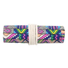 Daysoy彩色日常帆布筆袋 03 民族風, 1個