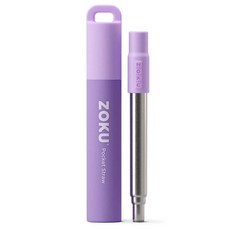 Zoku 可重複使用口袋不鏽鋼吸管紫色, 1個, 1件
