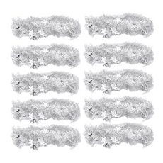 PARTYHAE 大星星金蔥條 1.4m, 銀色, 10個