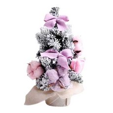 PARTYHAE 歐式棉花迷你樹 30cm, 粉紅色, 1個
