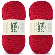 Knitt 毛線 100g, 2個, 40 紅色